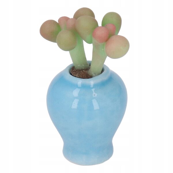 Miniatura 1:12 Pianta Decorativa in Argilla per Casa delle Bambole Succulenta
