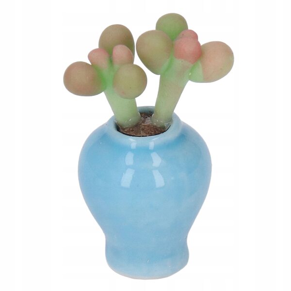 Miniatura 1:12 Pianta Decorativa in Argilla per Casa delle Bambole Succulenta