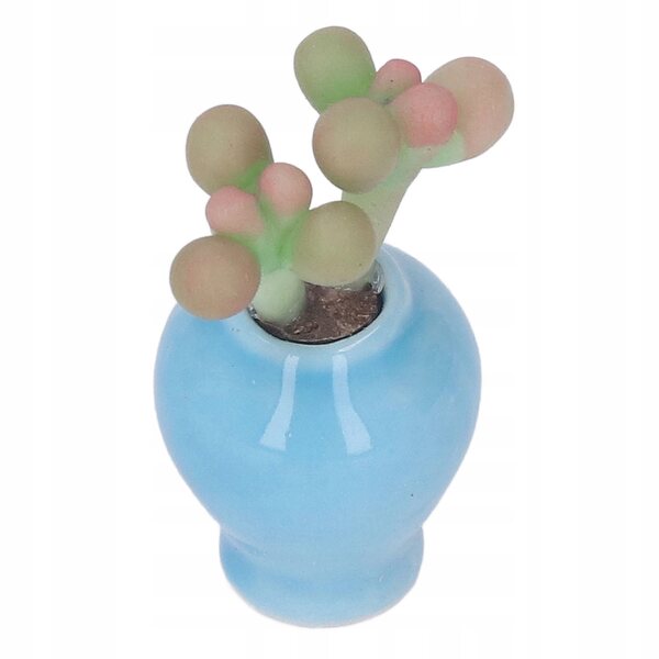 Miniatura 1:12 Pianta Decorativa in Argilla per Casa delle Bambole Succulenta