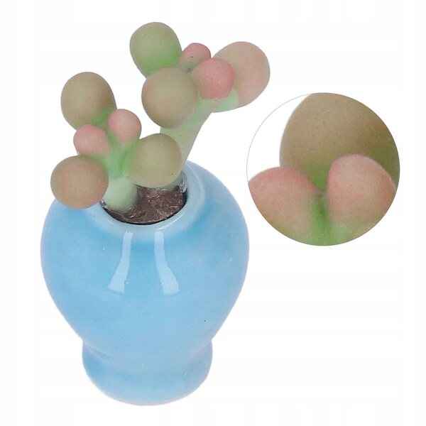 Miniatura 1:12 Pianta Decorativa in Argilla per Casa delle Bambole Succulenta
