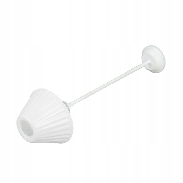 Miniatura lampada da terra per casa delle bambole con motivo conchiglia bianco
