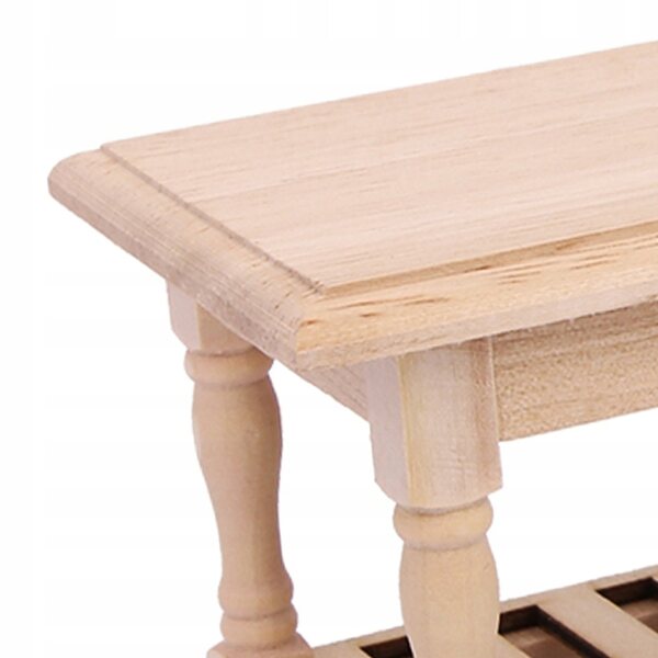 Mini Tavolo in Legno 1:12 per Casa delle Bambole, Modello Elegante e Durevole