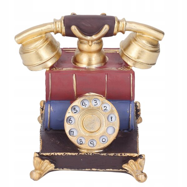 Modello telefono vintage in resina décor elegante e resistente