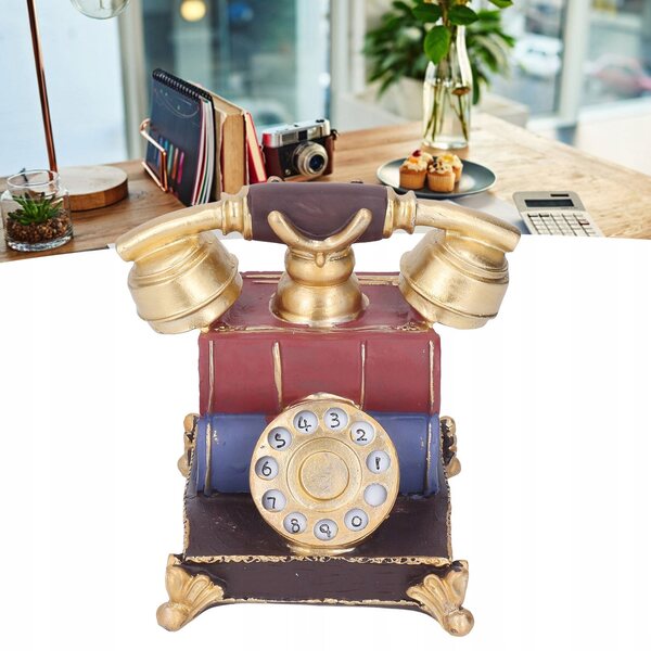 Modello telefono vintage in resina décor elegante e resistente