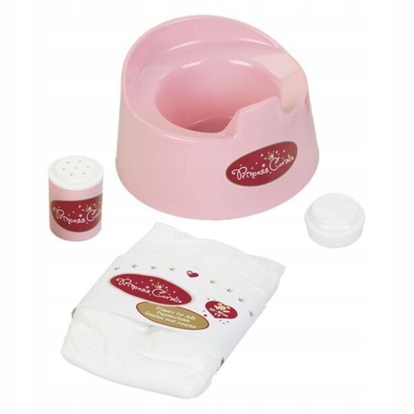 Nocnik con accessori per bambole Princess Coralie in plastica per bambini 3+