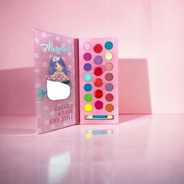 Kreatives Make-up-Set für Kinder mit bunter Palette und Spiegel, leicht zu waschen