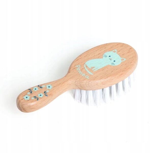 POMEA Djeco Puppenhaarbürste – Holz, sicher, 11 cm