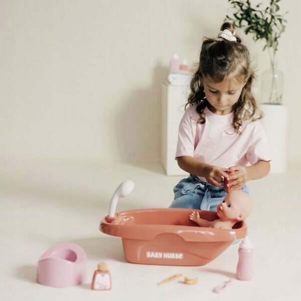 Smoby Baby Nurse Set vasca da bagno per bambole 42 cm con accessori inclusi
