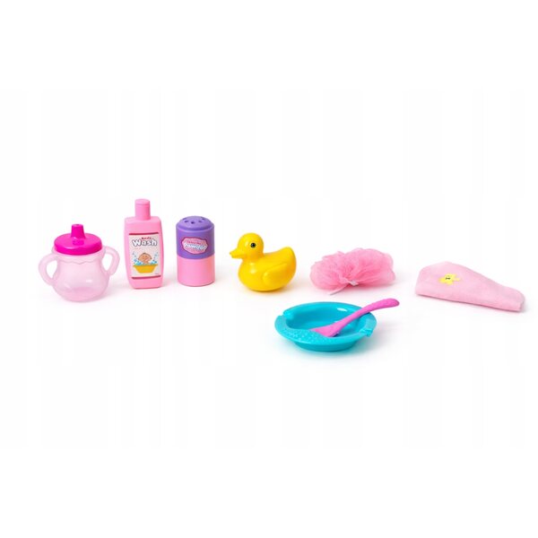 Badezimmerset für 40–45 cm große Puppen mit großer Badewanne und Zubehör
