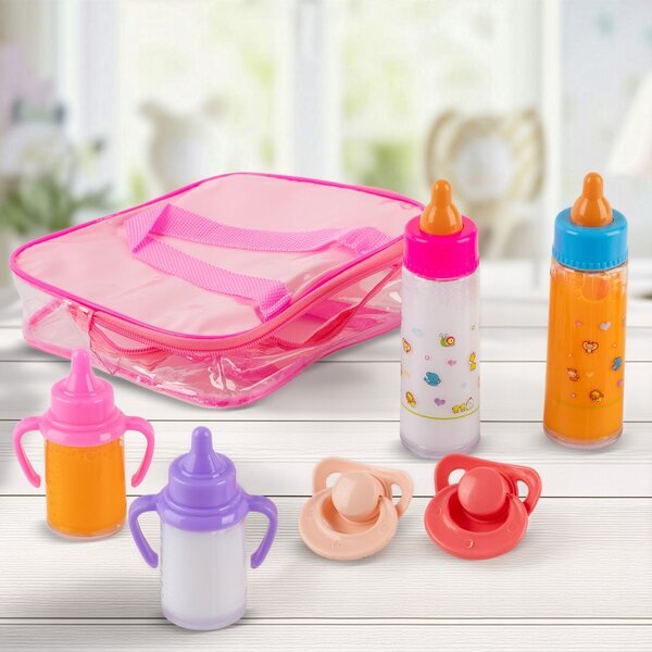 Kinderplay Magic Bottle Puppenpflegeset mit Tasche und Zubehör