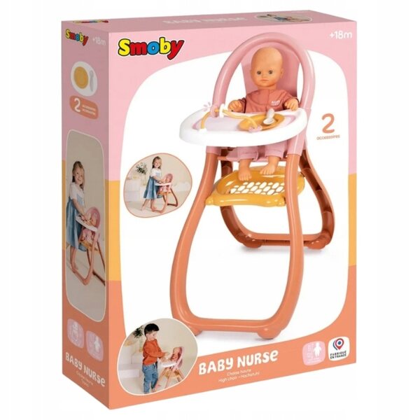 Smoby Baby Nurse Seggiolone per Bambole con Design Realistico e Sicuro per Bambini