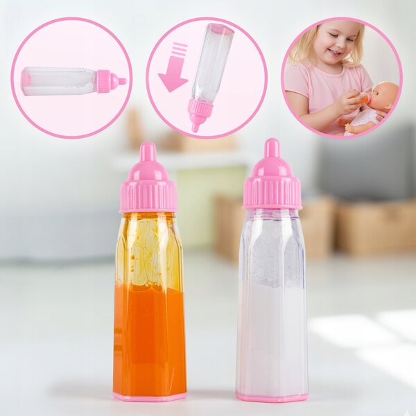 Ein Set Puppenpflegezubehör mit einer Kinderplay-Zauberflasche, 8-tlg.