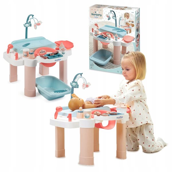 Babysitter's Corner Ecoiffier con Vaschetta e Fasciatoio per Bambole 18m+