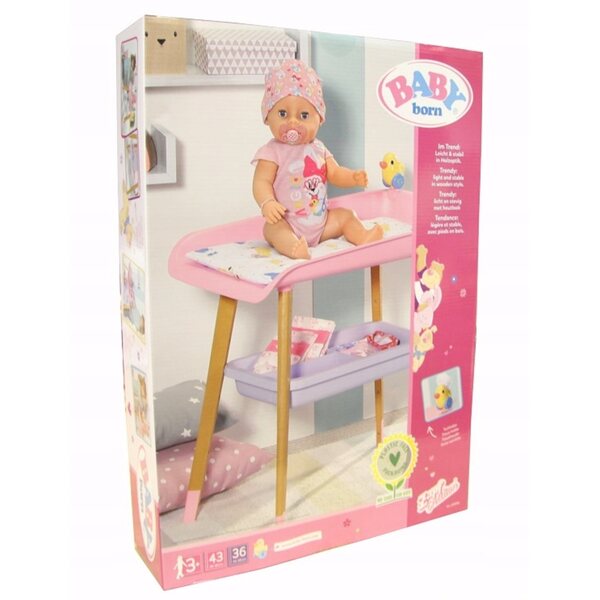 Fasciatoio Baby Born - Pratico fasciatoio con materassino e raccoglitore