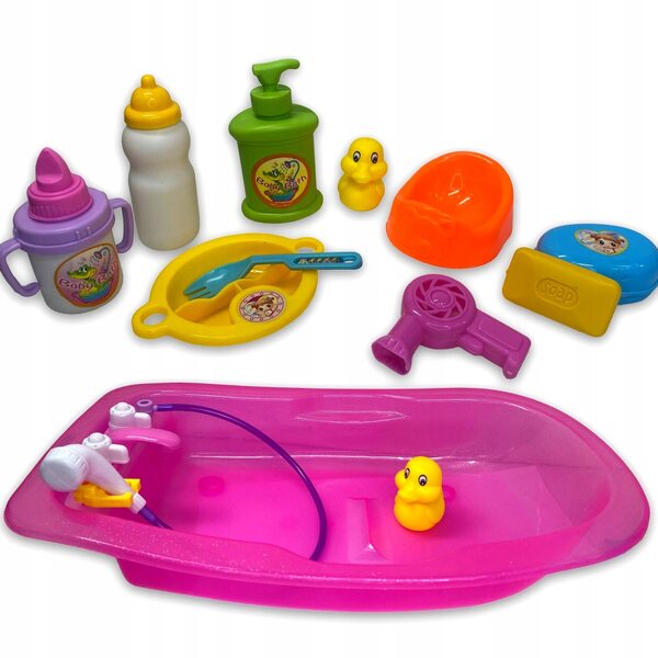 Wanienka per bambole con accessori realistici per gioco creativo 40 cm