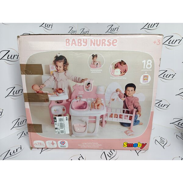 Smoby Baby Nurse Play Centre con 18 accessori per giochi di ruolo bambole
