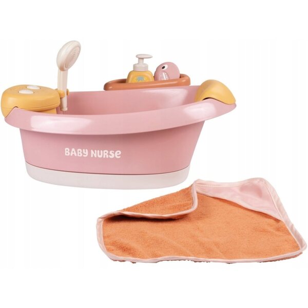 Wanienka Baby Nurse Smoby con Hydromassaggio, LED e Doccia per Bambole 42 cm