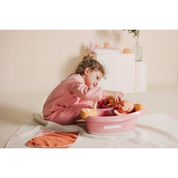 Wanienka Baby Nurse Smoby con Hydromassaggio, LED e Doccia per Bambole 42 cm