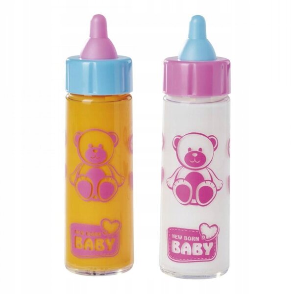 Simba Zauberflaschen für verschwindende Puppen, 2er-Set Milch und Saft