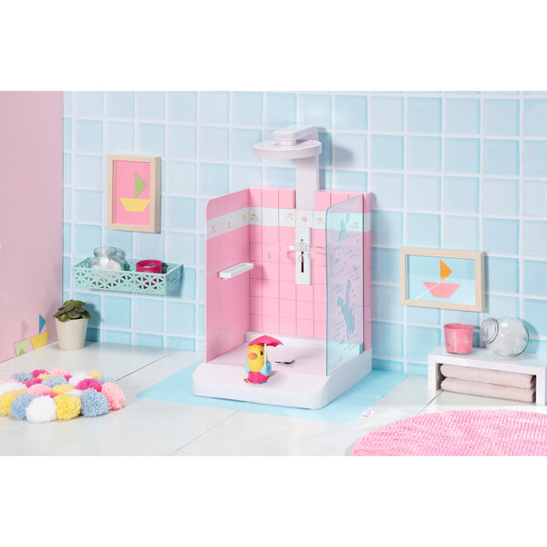 Doccia interattiva Baby Born con pompa elettronica e getto d'acqua regolabile