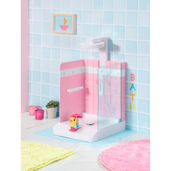 Doccia interattiva Baby Born con pompa elettronica e getto d'acqua regolabile