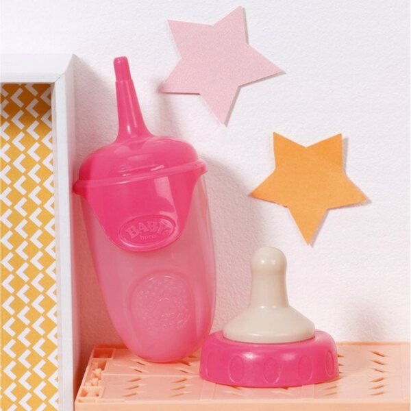 Flasche für Baby Born Puppen, rosa, mit Verschluss, 43 cm - Zapf Creation Accessoire