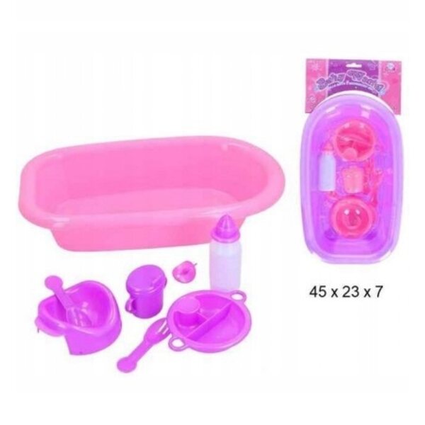 Wanienka mit Zubehör für Puppen 39 cm komplettes Spielpflegeset