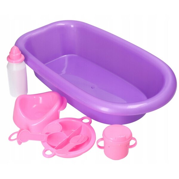 Wanienka mit Zubehör für Puppen 39 cm komplettes Spielpflegeset