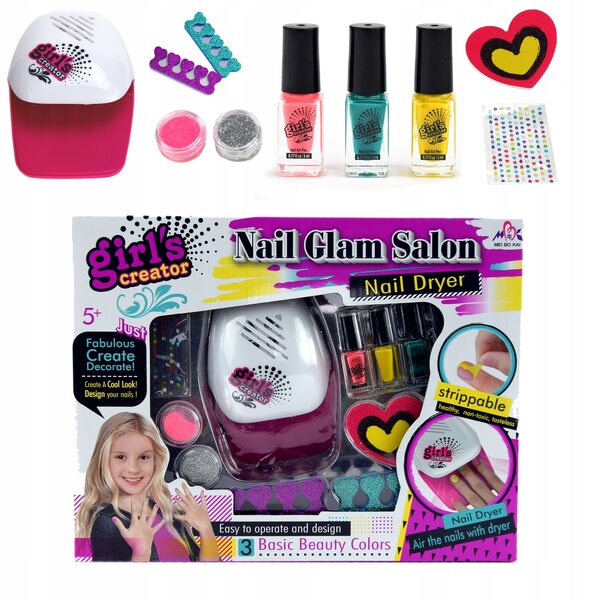 Set zum Dekorieren von Nägeln und Make-up für Kinder, sicher und vollständig