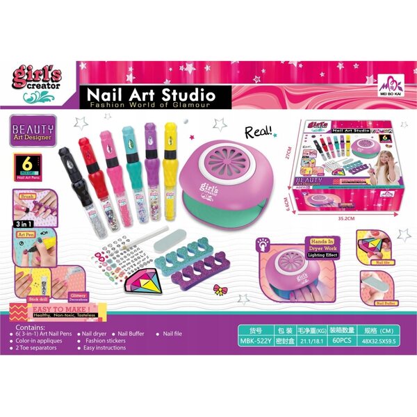 Set per decorare unghie e make-up per bambini, sicuro e completo