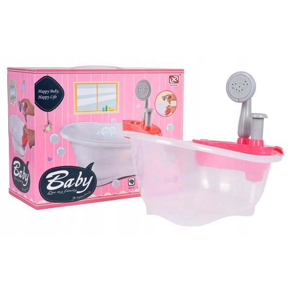 Badewannenset mit Dusche für Ramiz-Puppen: Sicheres Zubehör für Badezimmerspiele
