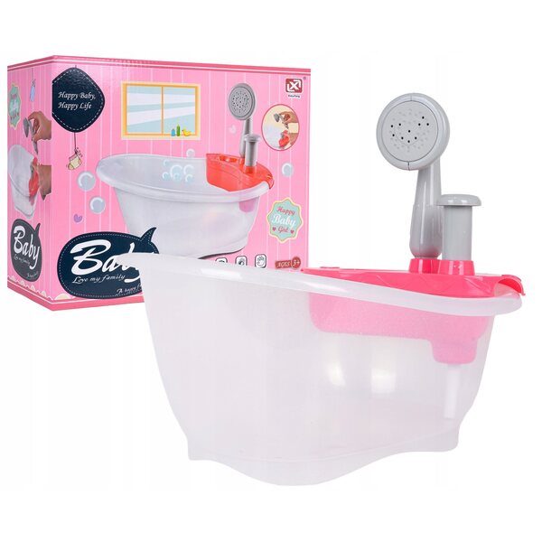 Badewannenset mit Dusche für Ramiz-Puppen: Sicheres Zubehör für Badezimmerspiele