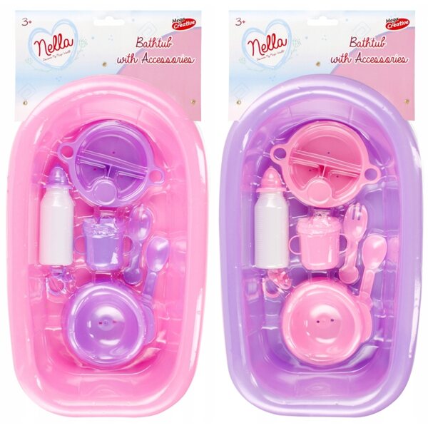 Wanienka con accessori Nella Mega Creative per bambini 3+ anni in plastica