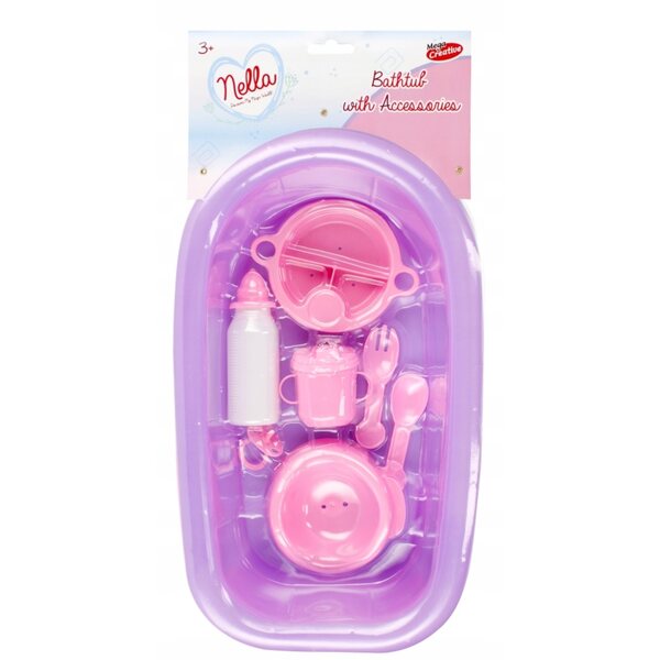 Wanienka con accessori Nella Mega Creative per bambini 3+ anni in plastica
