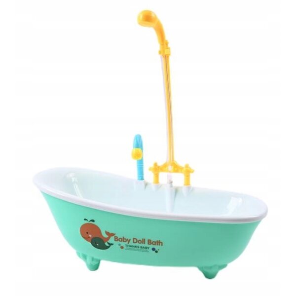 Große Badewanne für Midex-Puppen aus rosa oder blauem Kunststoff