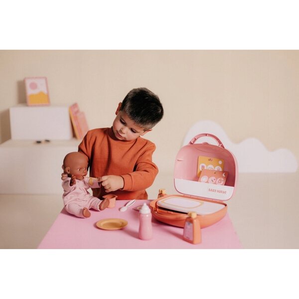 Smoby Baby Nurse Valigia della babysitter con 13 accessori per bambole e fasciatoio