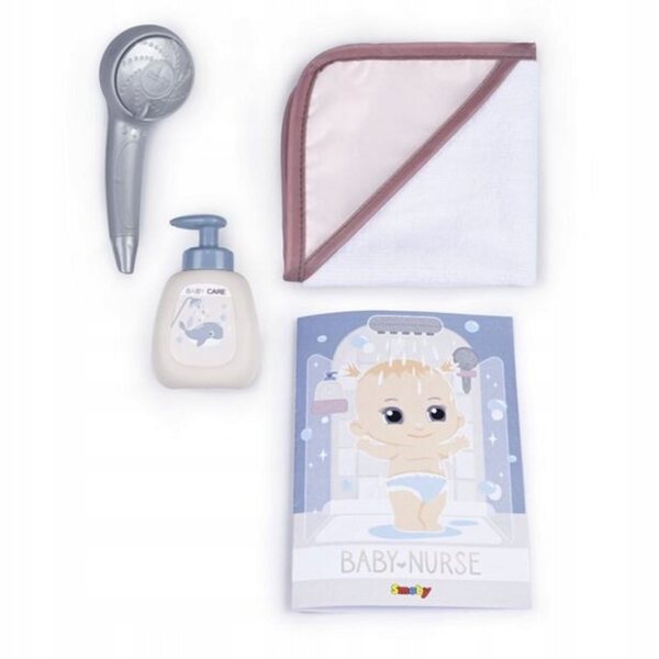 Smoby Baby Nurse Dusche für Puppen mit Wasserfunktion und Pumpe 30 cm