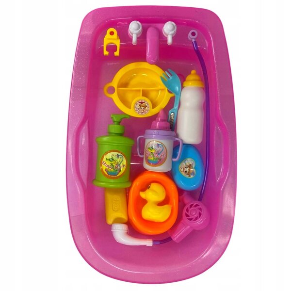 Grande vasca per bambole fino a 45 cm con accessori Baby Doll Retro
