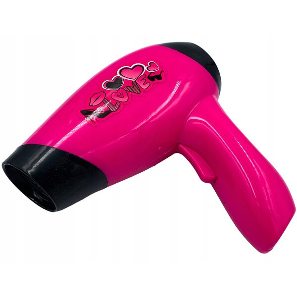 Kleines Friseur-Beauty-Set mit batteriebetriebenem Haartrockner und Lockenstab für Kinder