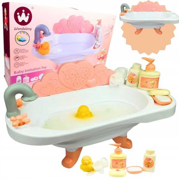 Badewannenset für Puppen mit komplettem Zubehör für Rollenspiele