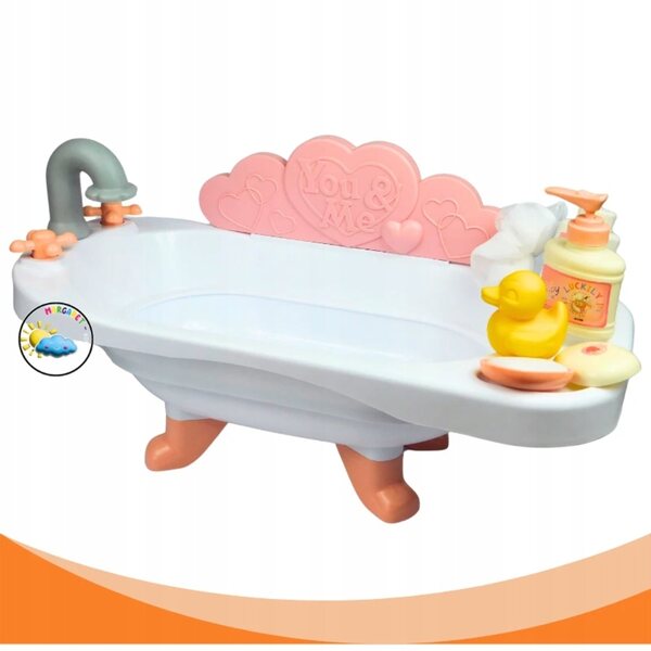 Badewannenset für Puppen mit komplettem Zubehör für Rollenspiele