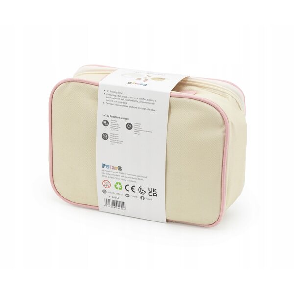 VIGA 7-teiliges Puppenfütterungsset aus Holz mit farbenfrohem Zubehör
