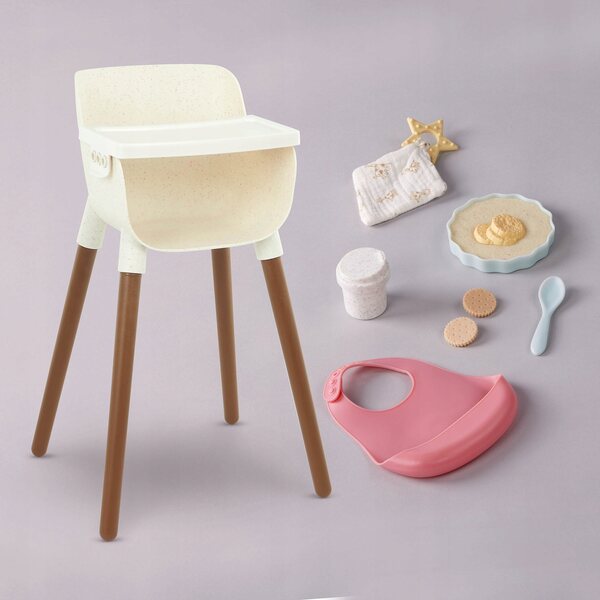 LullaBaby Seggiolone pappa per bambole con accessori 35 cm