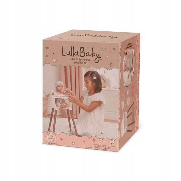LullaBaby Seggiolone pappa per bambole con accessori 35 cm
