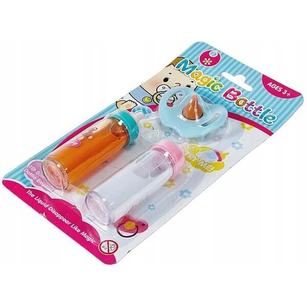 Set Biberon Magici e Ciuccio per Bambole con Latte e Succo Scomparsi