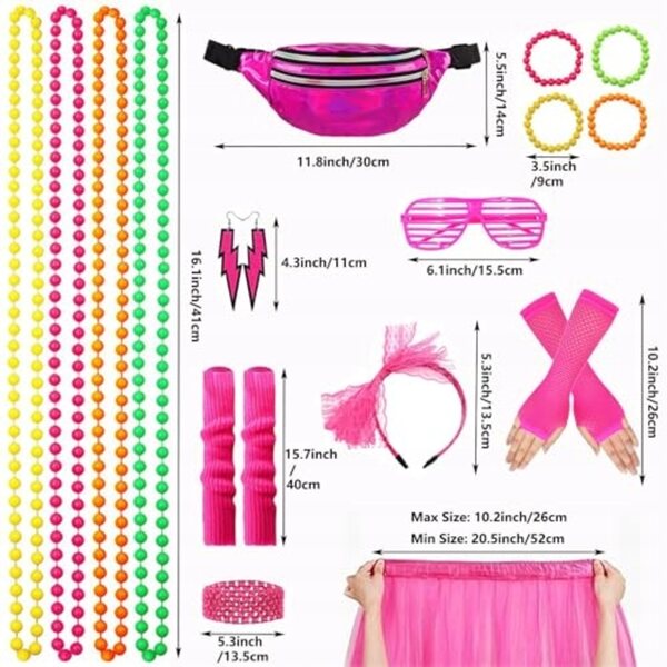 Vintage Damenkostüm 80er-90er Jahre Rosa XXL für Karneval und Mottopartys