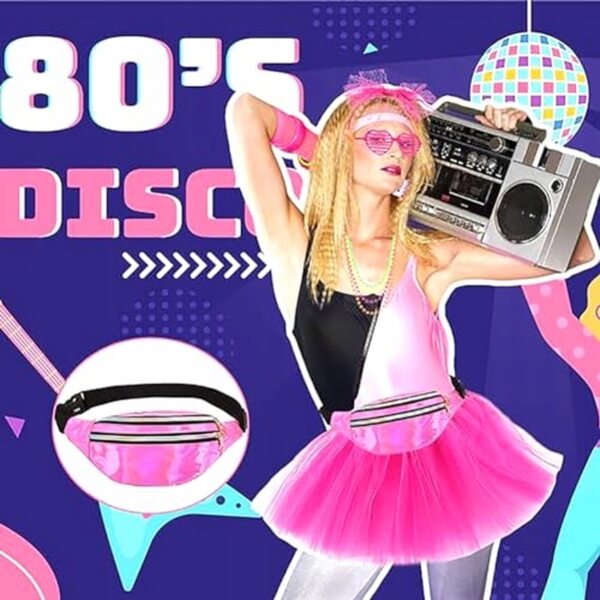 Vintage Damenkostüm 80er-90er Jahre Rosa XXL für Karneval und Mottopartys