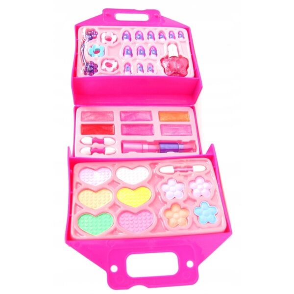Make-up-Set für Mädchen im Faltetui mit Lidschatten, Gloss und Zubehör