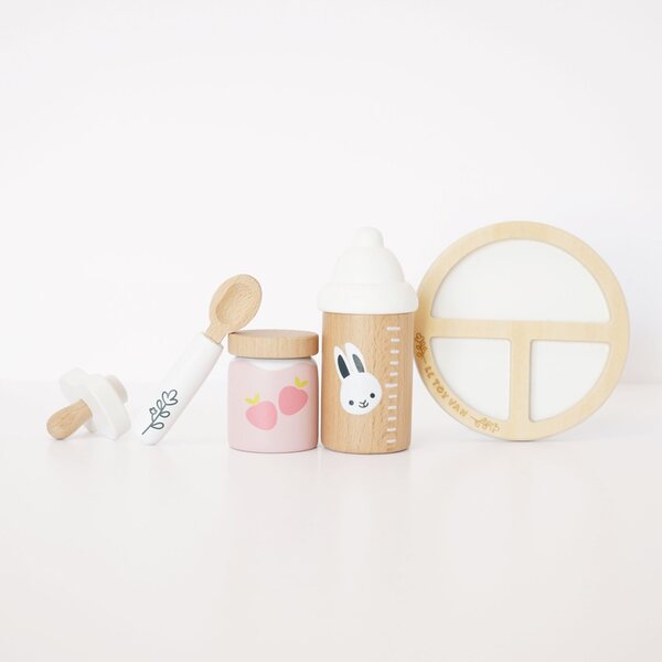 Lunchset aus Holz für Le Toy Van Puppen, Rollenspiele für Kinder ab 3 Jahren