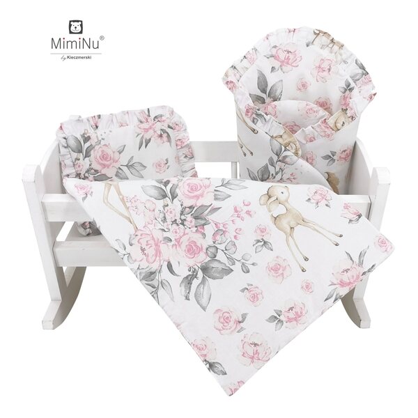 Puppenset mit Decke, Kissen und Schlafsack aus 100 % Baumwolle MimiNu
